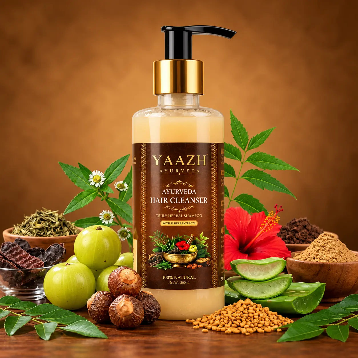 Ayurveda Hair Cleanser – Herbal Shampoo with Conditioner 200ml