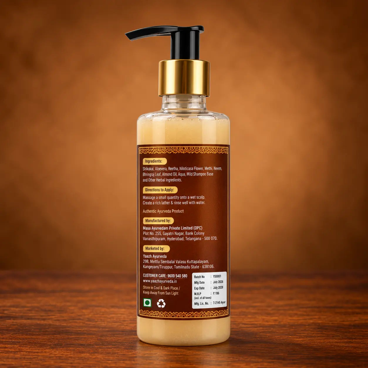 Ayurveda Hair Cleanser – Herbal Shampoo with Conditioner 200ml